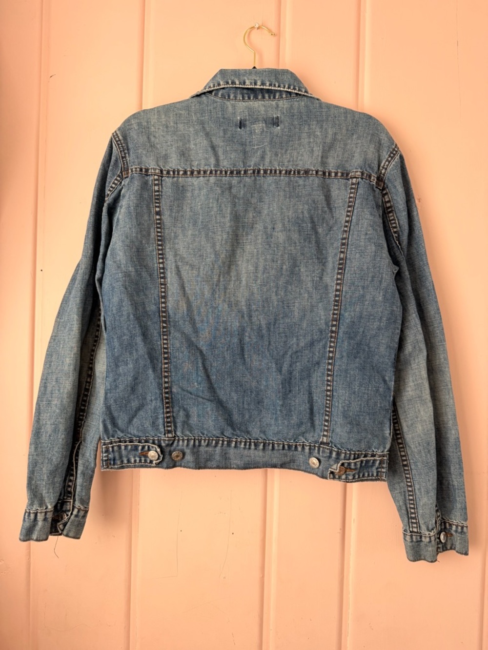 Club Monaco Vintage-Style Light Wash Denim Jacket SzM - Picture 3 of 4